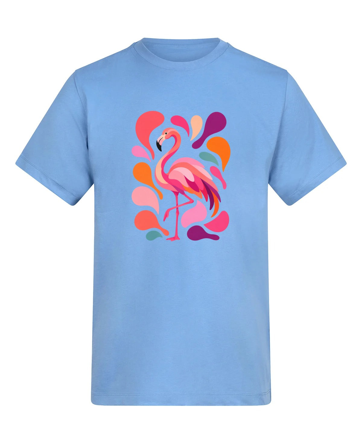 Blush in Motion Adult Unisex T-shirt - Freeform Fauna Range Cornflower Blue colour variant image