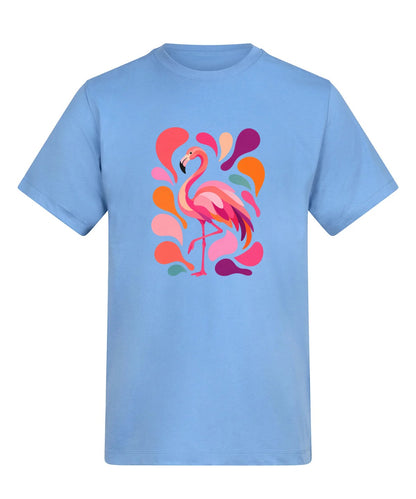 Blush in Motion Adult Unisex T-shirt - Freeform Fauna Range Cornflower Blue colour variant image