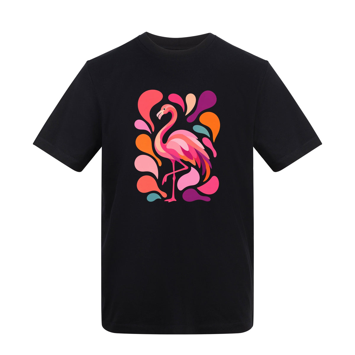 Blush in Motion Adult Unisex T-shirt - Freeform Fauna Range Deep Black colour variant image