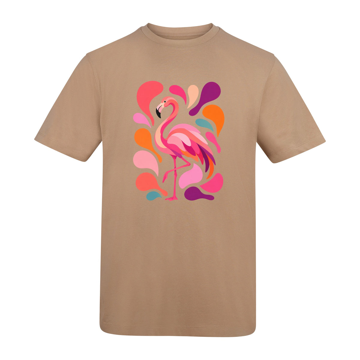 Blush in Motion Adult Unisex T-shirt - Freeform Fauna Range Desert Sand colour variant image
