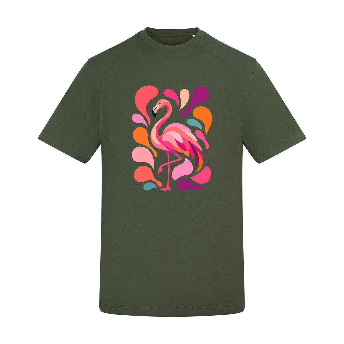 Blush in Motion Adult Unisex T-shirt - Freeform Fauna Range Earthy Green colour variant image