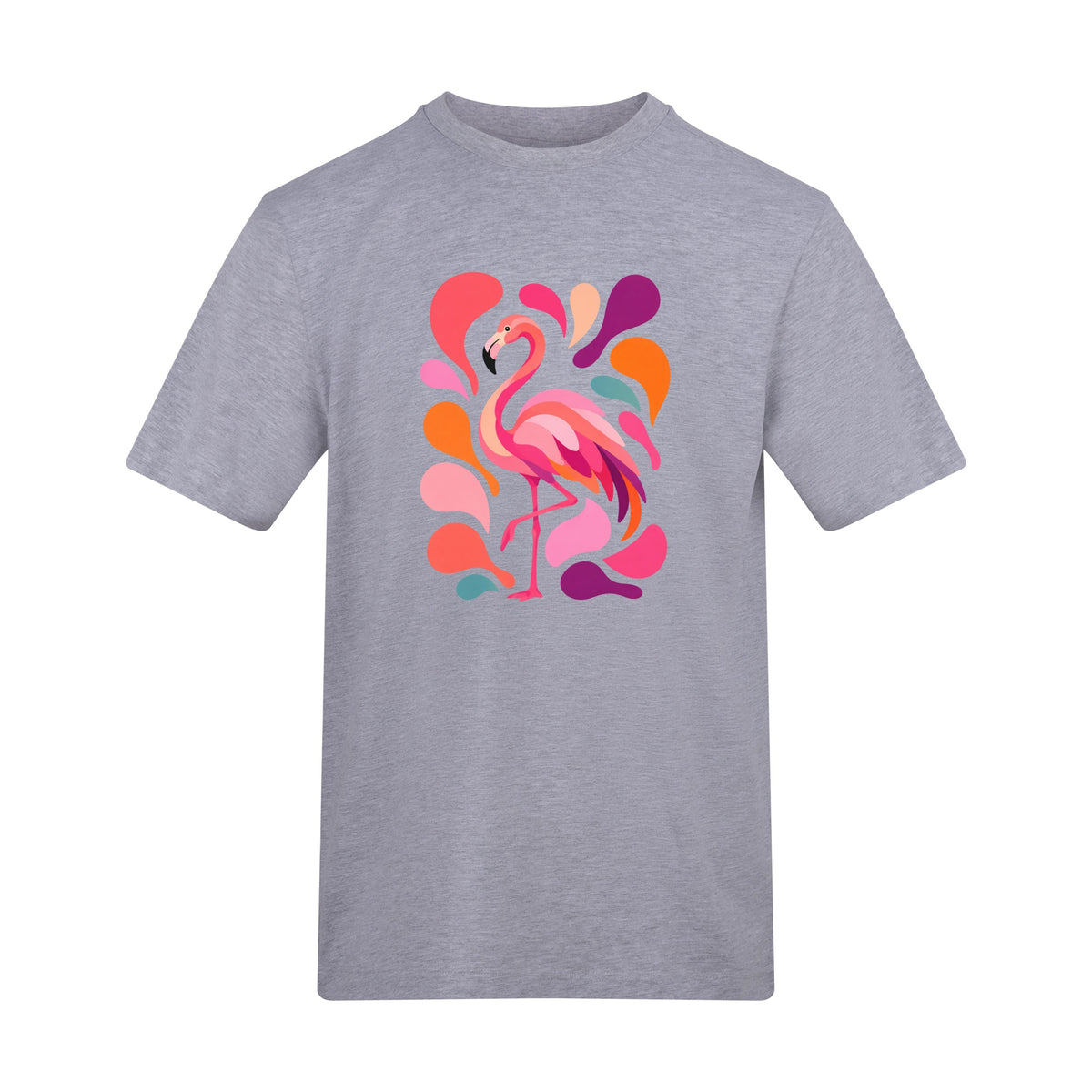 Blush in Motion Adult Unisex T-shirt - Freeform Fauna Range Heather Grey colour variant image