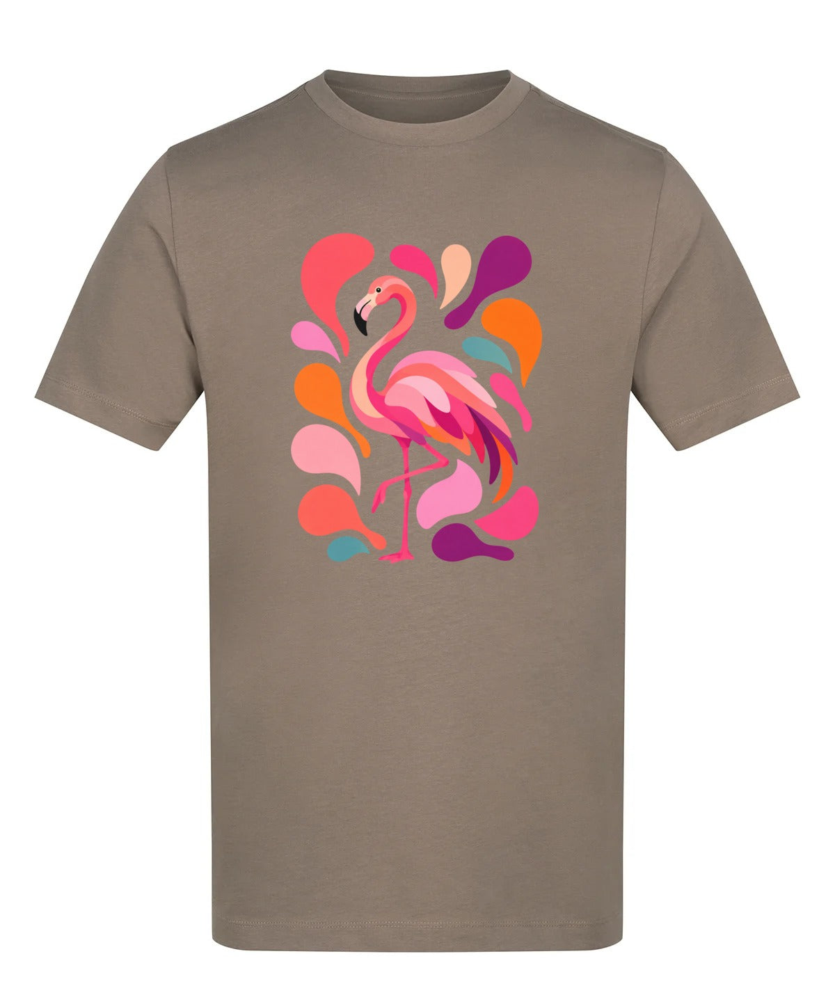 Blush in Motion Adult Unisex T-shirt - Freeform Fauna Range Mocha Brown colour variant image