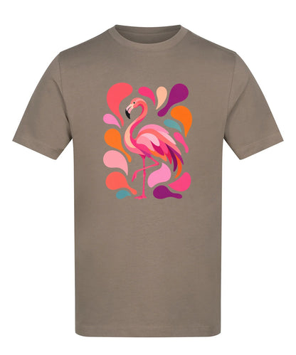 Blush in Motion Adult Unisex T-shirt - Freeform Fauna Range Mocha Brown colour variant image
