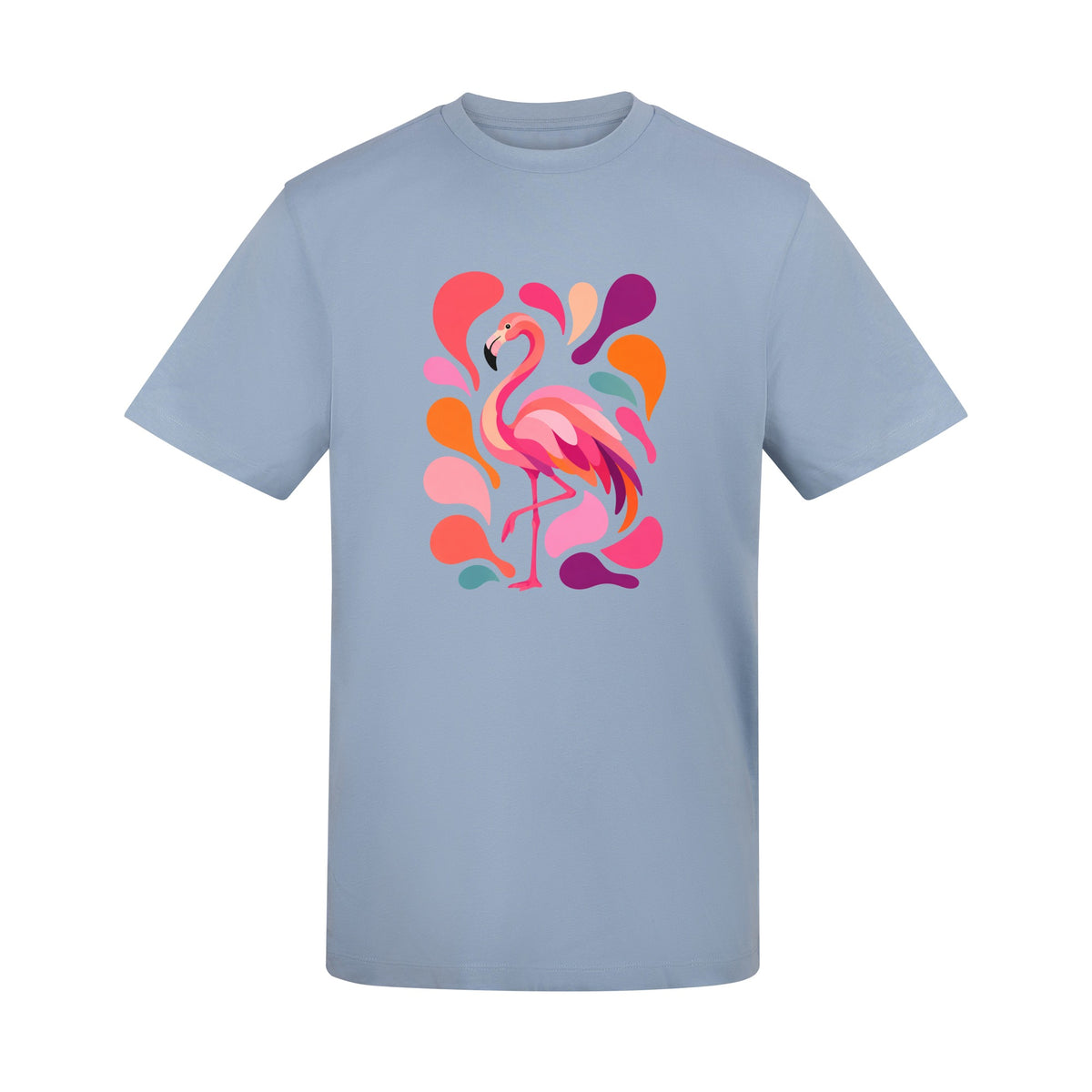 Blush in Motion Adult Unisex T-shirt - Freeform Fauna Range Sky Blue colour variant image