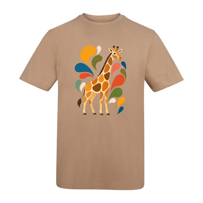 Sunlit Safari Adult Unisex T-shirt - Freeform Fauna Range Desert Sand colour variant image