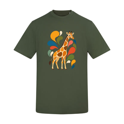 Sunlit Safari Adult Unisex T-shirt - Freeform Fauna Range Earthy Green colour variant image