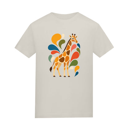 Sunlit Safari Adult Unisex T-shirt - Freeform Fauna Range Natural Stone colour variant image