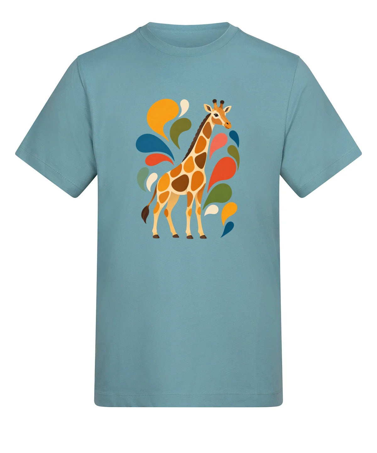 Sunlit Safari Adult Unisex T-shirt - Freeform Fauna Range Seafoam colour variant image