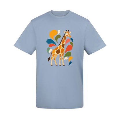 Sunlit Safari Adult Unisex T-shirt - Freeform Fauna Range Sky Blue colour variant image
