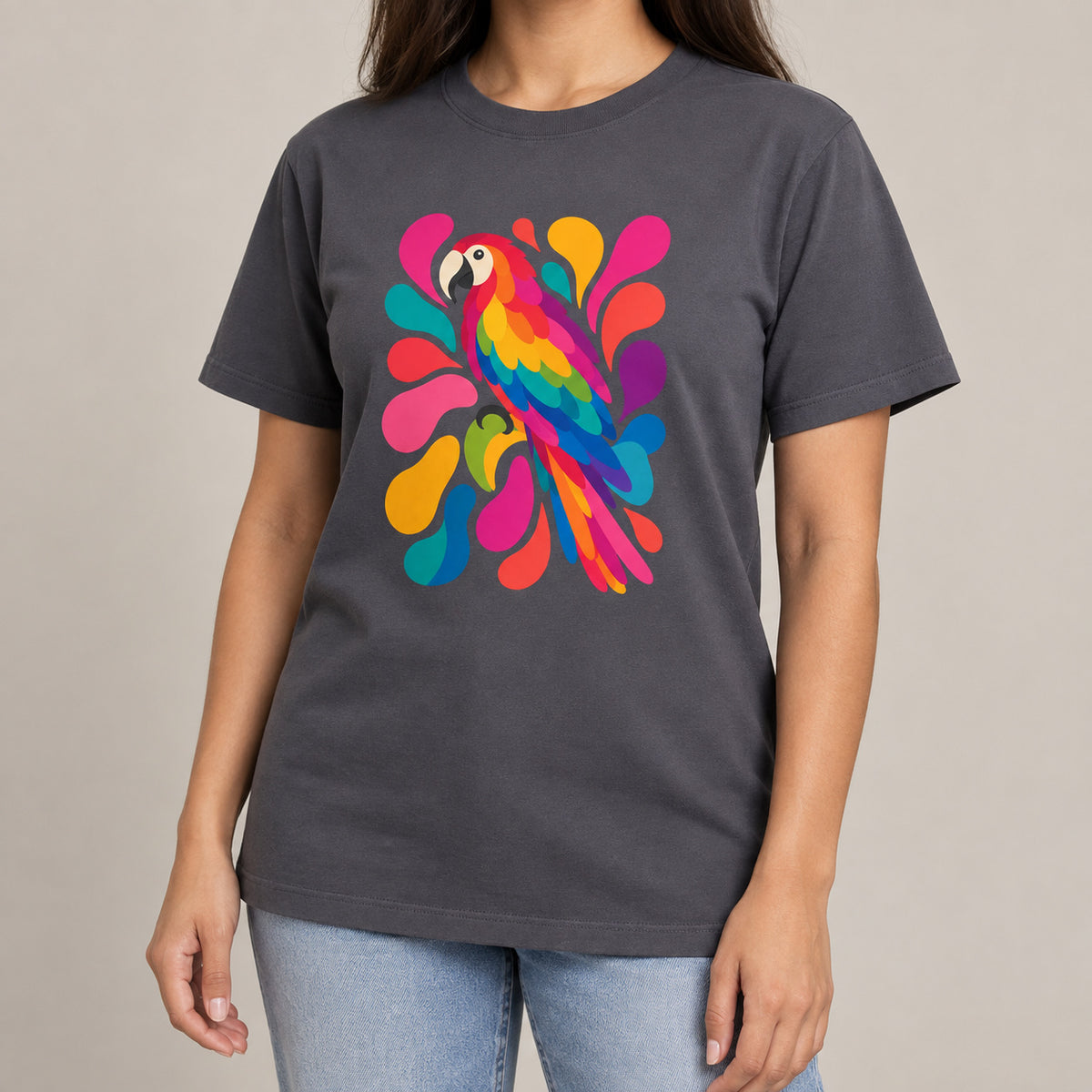 Tropical Burst Adult Unisex T-shirt - Freeform Fauna Range lead image