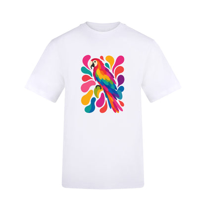 Tropical Burst Adult Unisex T-shirt - Freeform Fauna Range Arctic White colour variant image