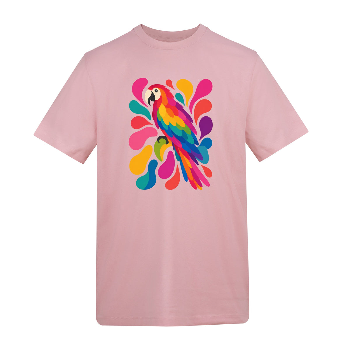 Tropical Burst Adult Unisex T-shirt - Freeform Fauna Range Baby Pink colour variant image