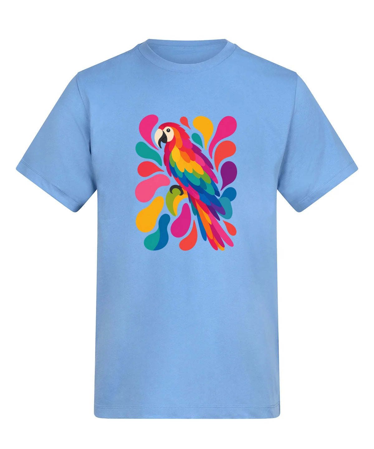 Tropical Burst Adult Unisex T-shirt - Freeform Fauna Range Cornflower Blue colour variant image