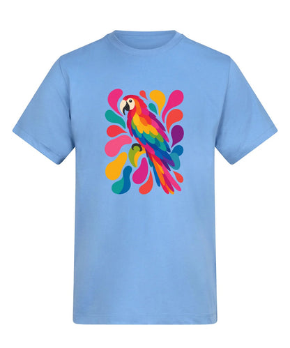 Tropical Burst Adult Unisex T-shirt - Freeform Fauna Range Cornflower Blue colour variant image