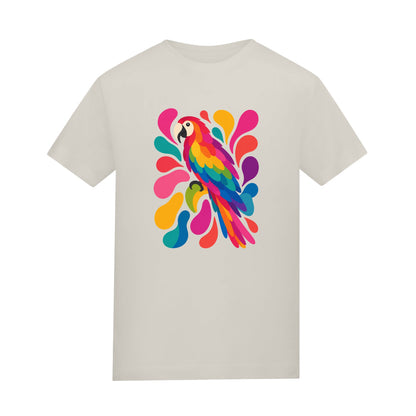 Tropical Burst Adult Unisex T-shirt - Freeform Fauna Range Natural Stone colour variant image