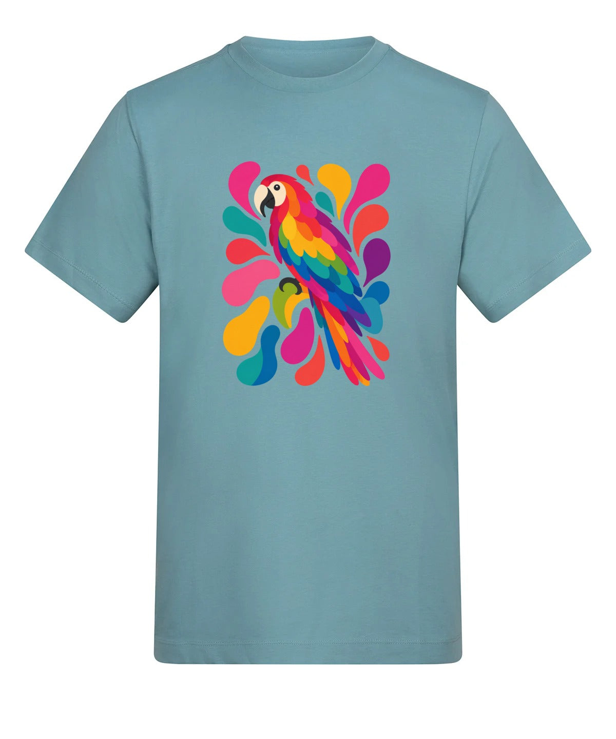 Tropical Burst Adult Unisex T-shirt - Freeform Fauna Range Seafoam colour variant image