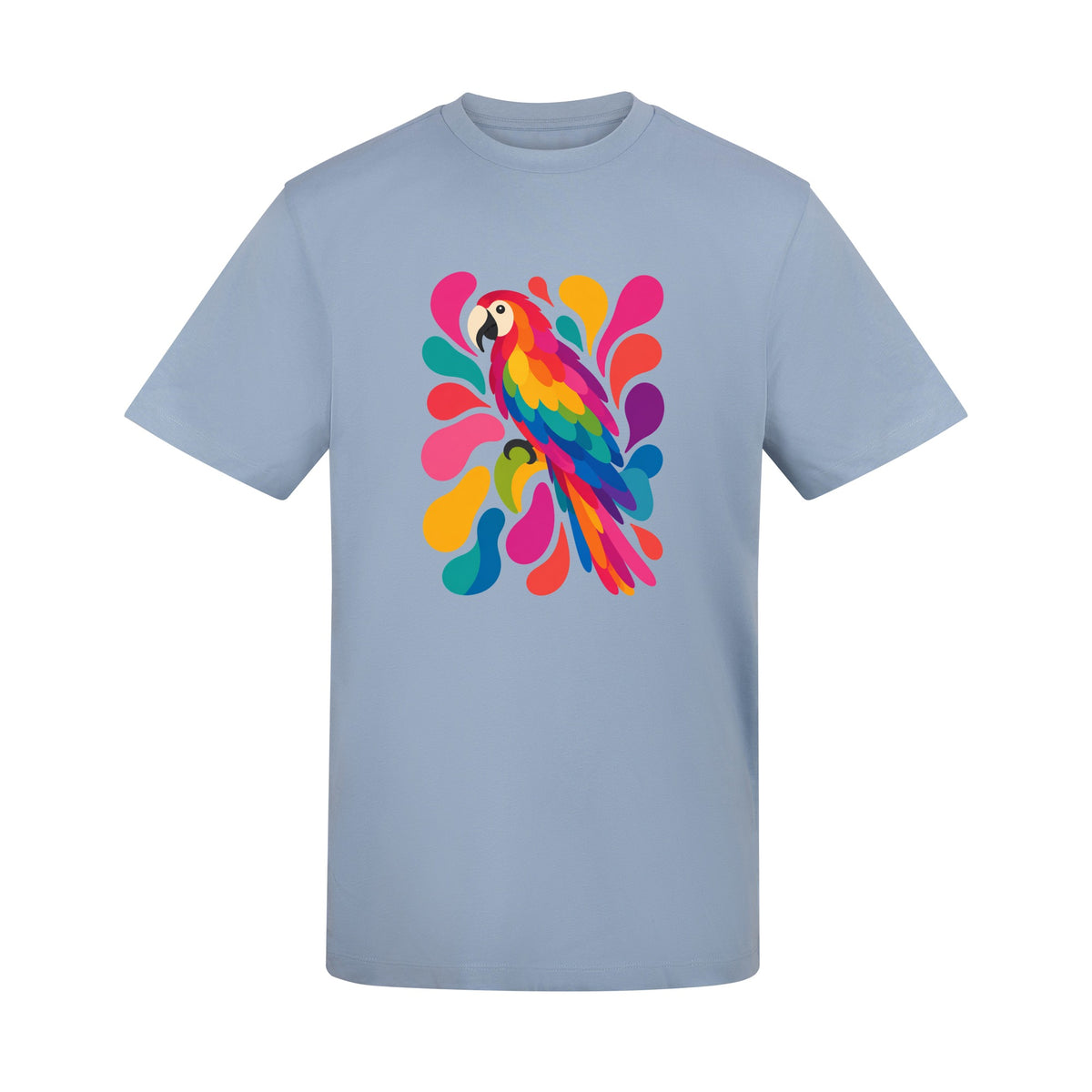 Tropical Burst Adult Unisex T-shirt - Freeform Fauna Range Sky Blue colour variant image