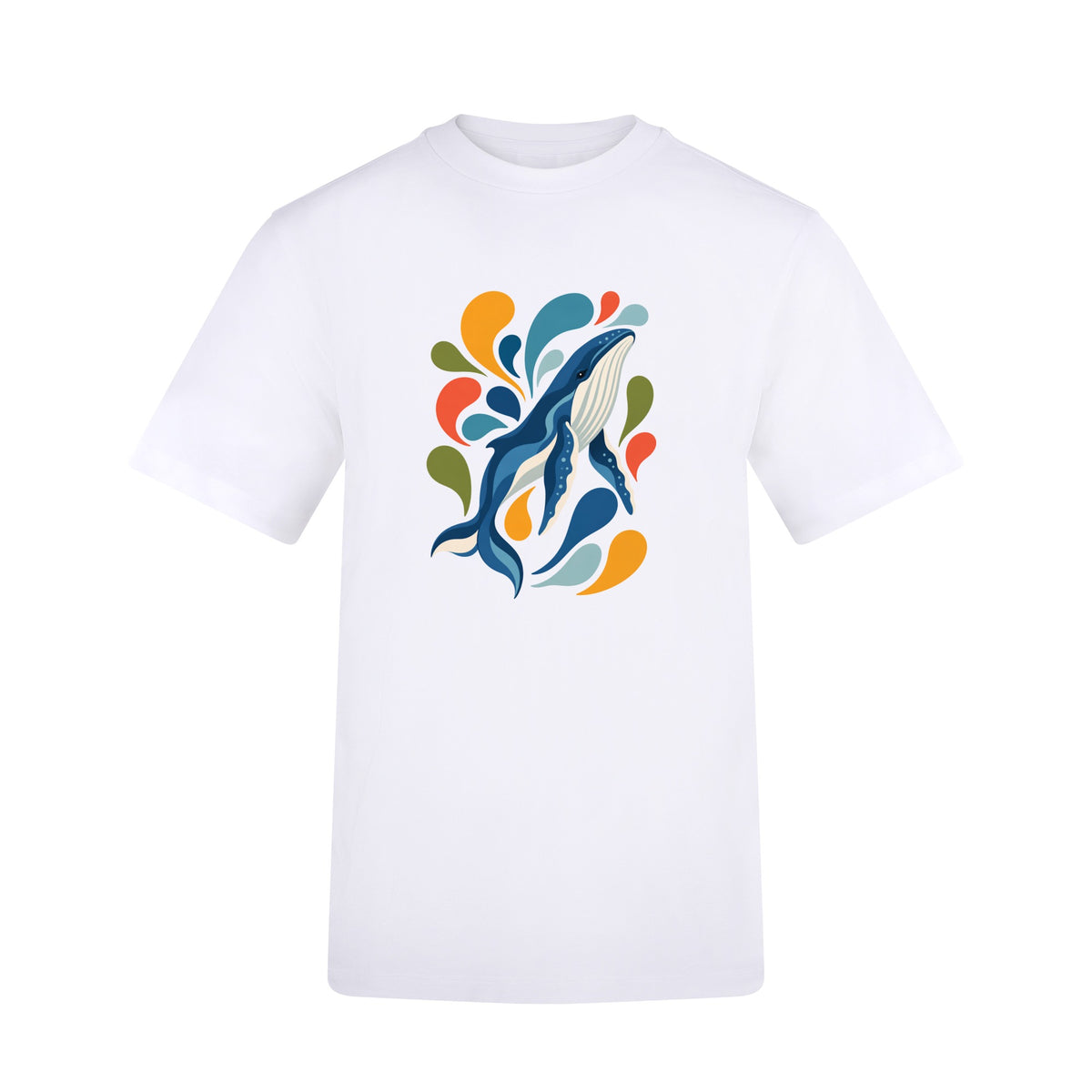 Ocean Song Adult Unisex T-shirt - Freeform Fauna Range Arctic White colour variant image