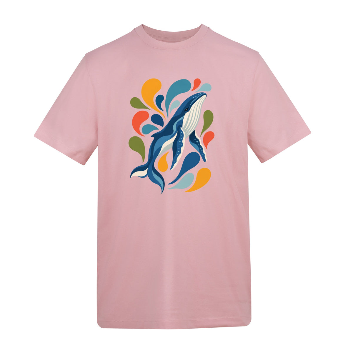 Ocean Song Adult Unisex T-shirt - Freeform Fauna Range Baby Pink colour variant image