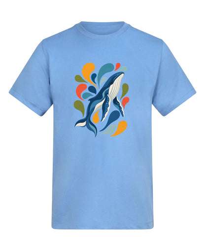 Ocean Song Adult Unisex T-shirt - Freeform Fauna Range Cornflower Blue colour variant image