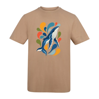 Ocean Song Adult Unisex T-shirt - Freeform Fauna Range Desert Sand colour variant image