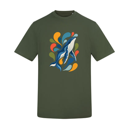 Ocean Song Adult Unisex T-shirt - Freeform Fauna Range Earthy Green colour variant image