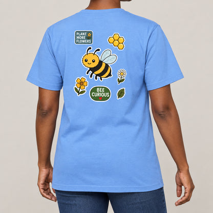 Bee Curious Adult Unisex T-shirt - Badges of the Wild lead image