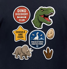 Dino Discovery Club Adult Unisex T-shirt - Badges of the Wild gallery image 2