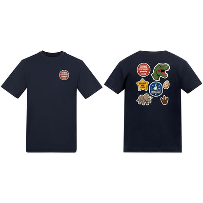 Dino Discovery Club Adult Unisex T-shirt - Badges of the Wild French Navy colour variant image
