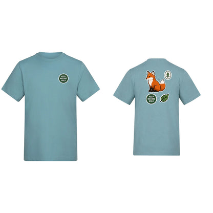 Keep Nature Wild Adult Unisex T-shirt - Badges of the Wild Seafoam colour variant image