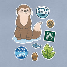 Otter Spotter Club Adult Unisex T-shirt - Badges of the Wild gallery image 2