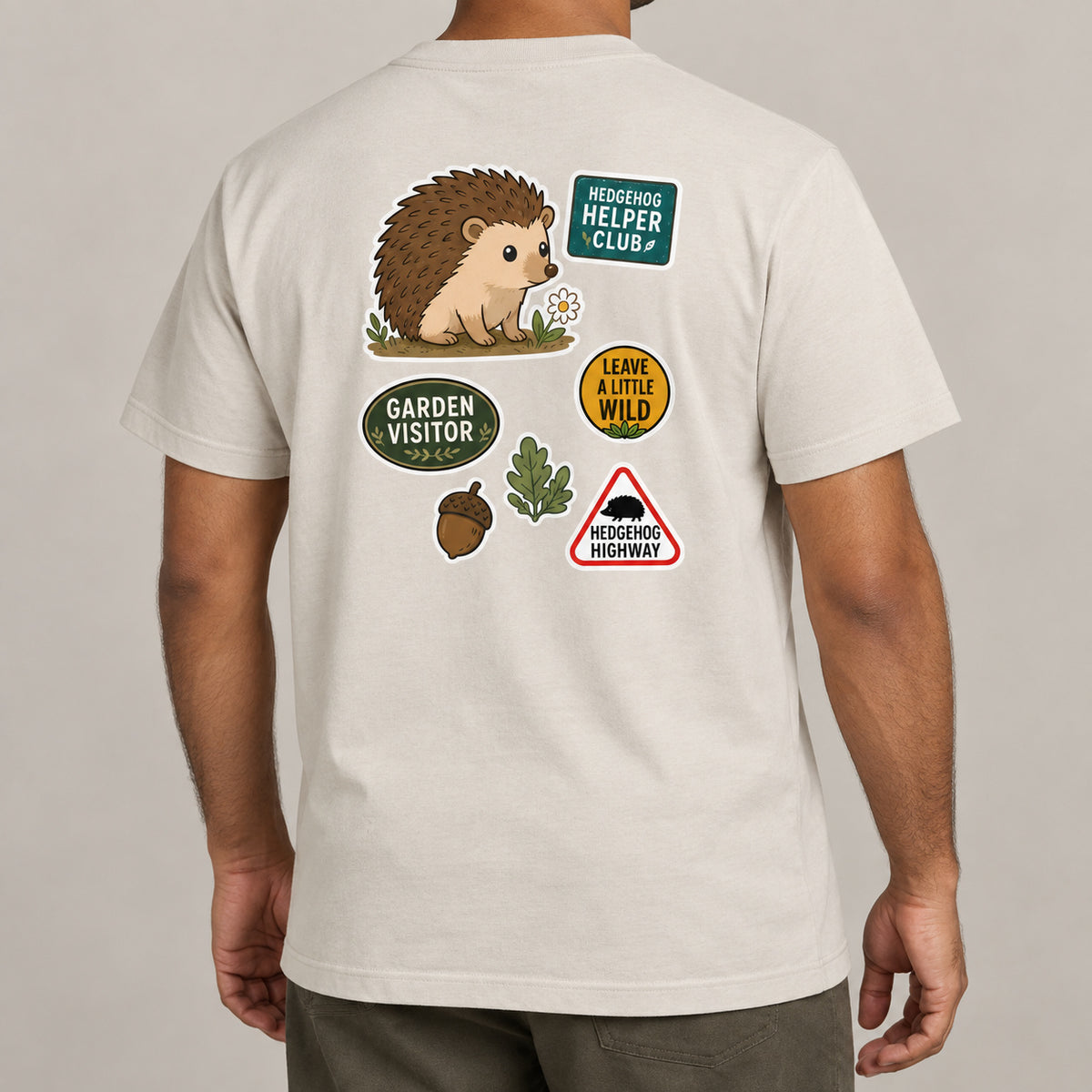Hedgehog Helper Club Adult Unisex T-shirt - Badges of the Wild lead image