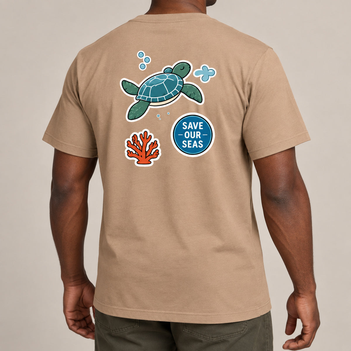 Save Our Seas Adult Unisex T-shirt - Badges of the Wild lead image