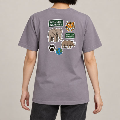Wildlife Warriors Adult Unisex T-shirt - Badges of the Wild lead image