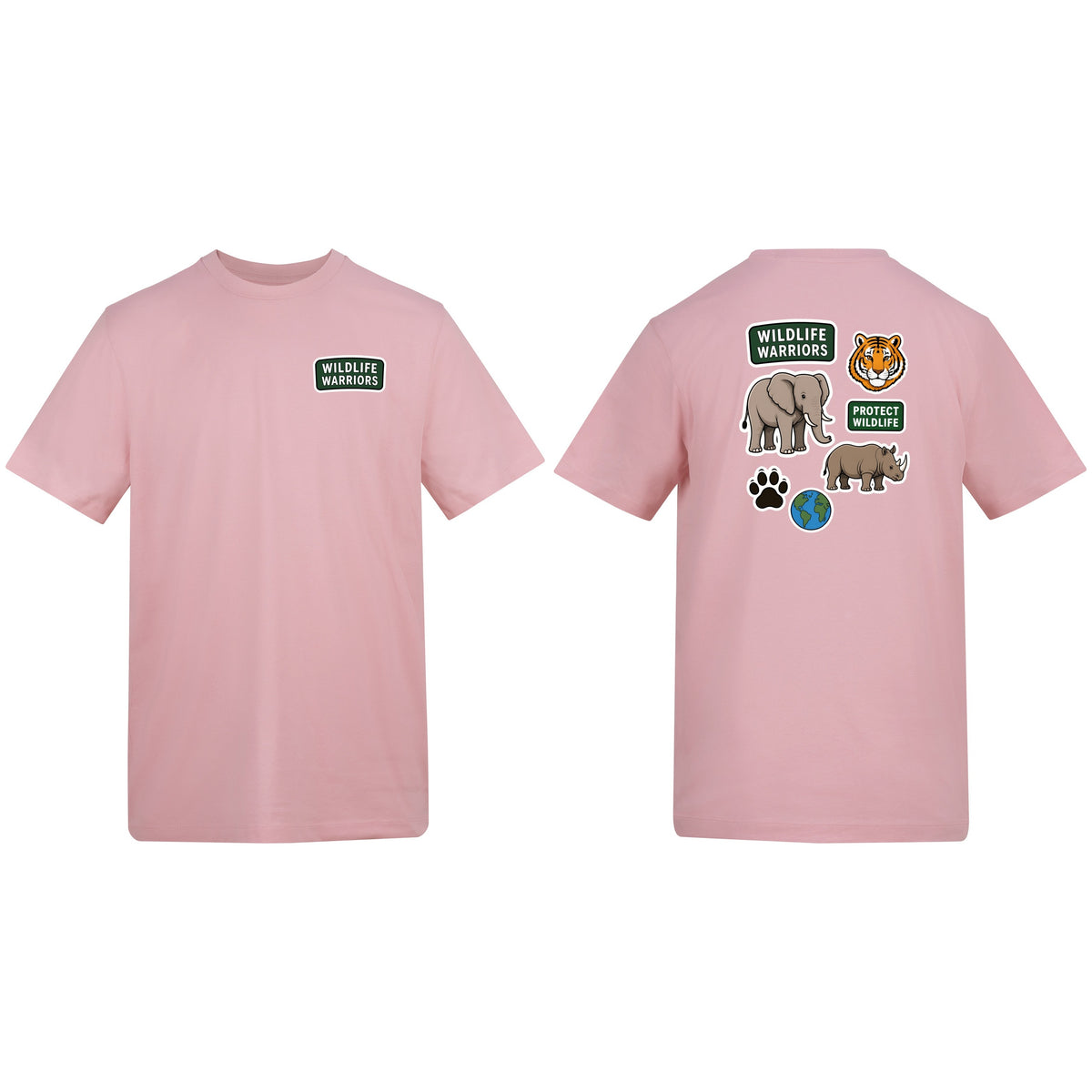 Wildlife Warriors Adult Unisex T-shirt - Badges of the Wild