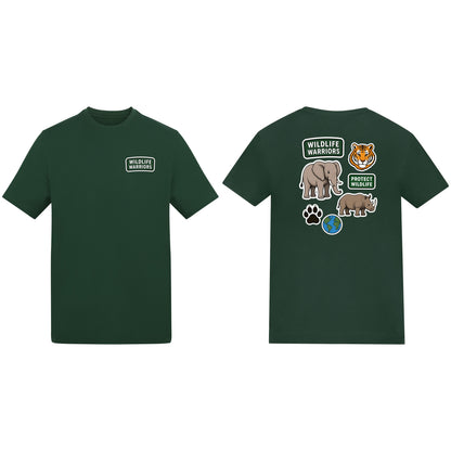 Wildlife Warriors Adult Unisex T-shirt - Badges of the Wild