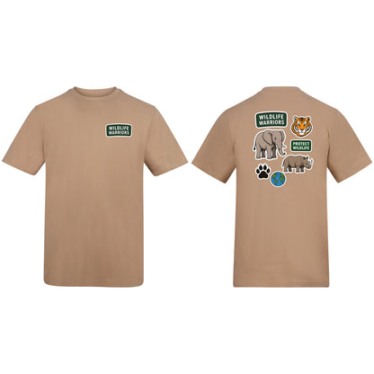 Wildlife Warriors Adult Unisex T-shirt - Badges of the Wild