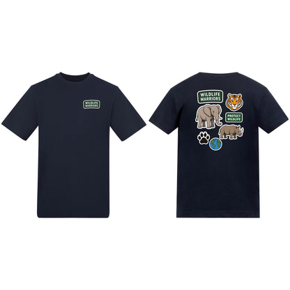 Wildlife Warriors Adult Unisex T-shirt - Badges of the Wild