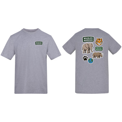 Wildlife Warriors Adult Unisex T-shirt - Badges of the Wild
