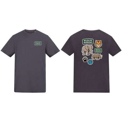 Wildlife Warriors Adult Unisex T-shirt - Badges of the Wild