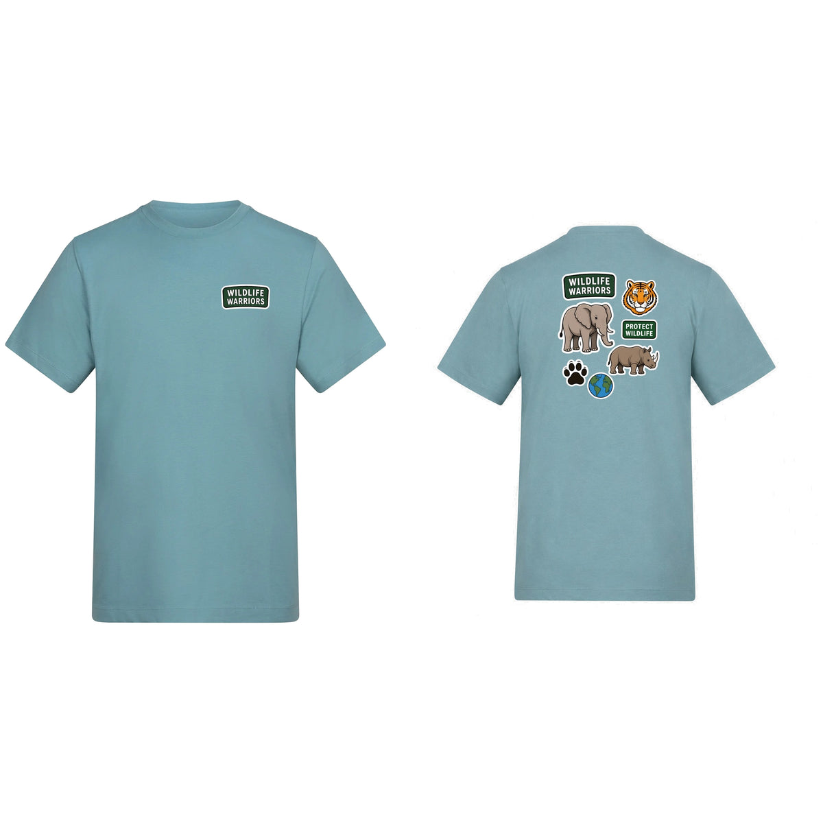 Wildlife Warriors Adult Unisex T-shirt - Badges of the Wild