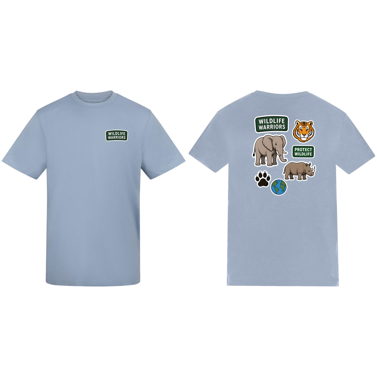 Wildlife Warriors Adult Unisex T-shirt - Badges of the Wild
