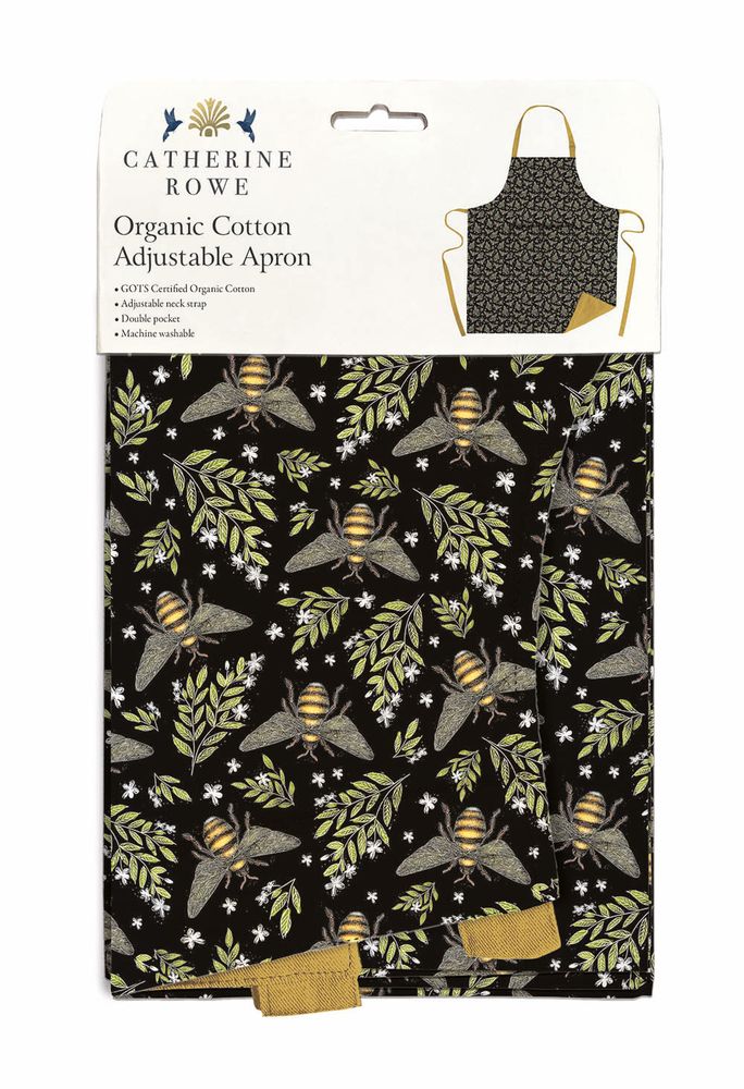 Honey Bee Organic Cotton Apron by Catherine Rowe