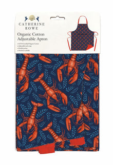 Lobsters Organic Cotton Apron by Catherine Rowe