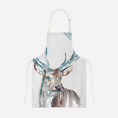The Highlands Stag Organic Cotton Apron by Meg Hawkins