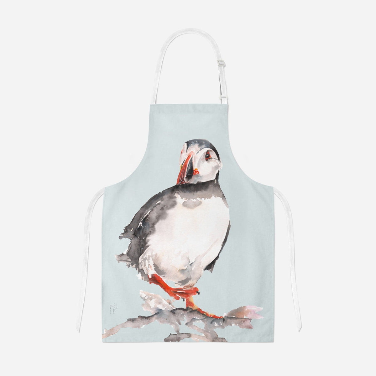 The Coast Puffin Organic Cotton Apron by Meg Hawkins