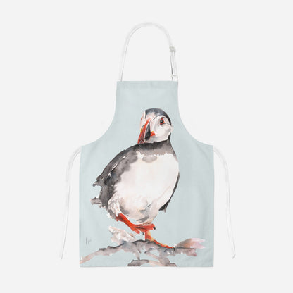 The Coast Puffin Organic Cotton Apron by Meg Hawkins