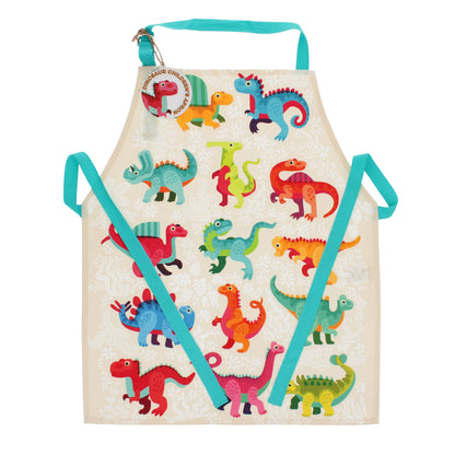 Baby Dinos Kids' Wipeable Cotton Apron from Rex London