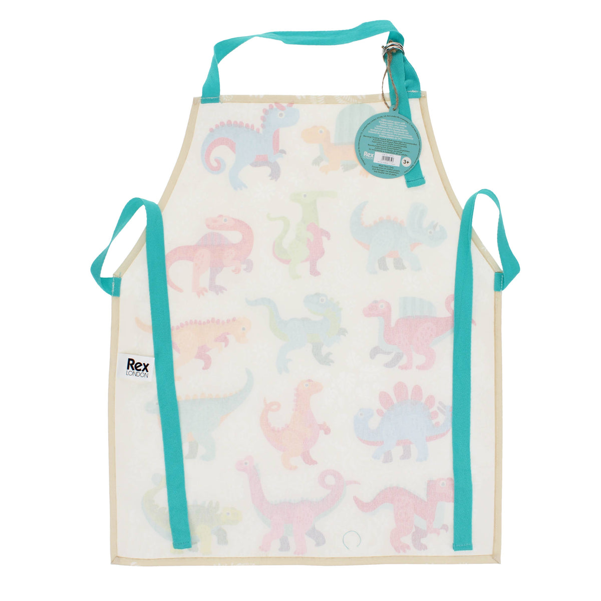 Baby Dinos Kids' Wipeable Cotton Apron from Rex London